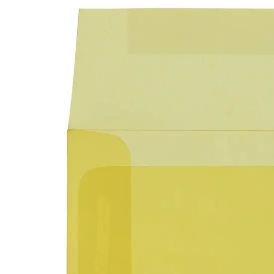 JAM Paper 6" x 6" Translucent Vellum Invitation Envelopes, 50ct. Primary Yellow {5}