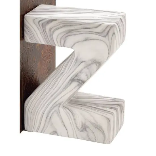 CosmoLiving by 8" Cosmopolitan Contemporary A & Z Dolomite Bookend Set White {4}