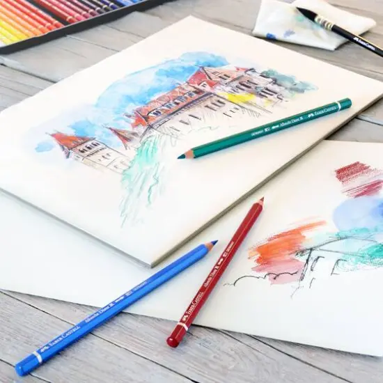 Faber-Castell Albrecht Durer 48 Color Watercolor Pencil & Accessory Set in Wood Case {7}