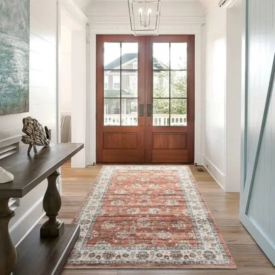 Glitzhome&reg; Red & Ivory Oriental Area Rug {3}