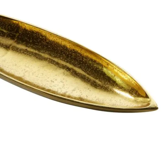 CosmoLiving by Cosmopolitan Aluminum Fish Tray Set Gold {6}