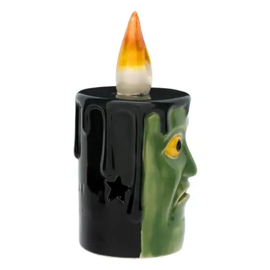 6" Green Frankenstein Candles with LED Lights, 2ct. {7}
