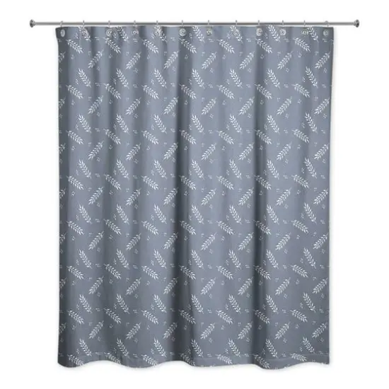 Wheat Pattern Shower Curtain Slate {3}