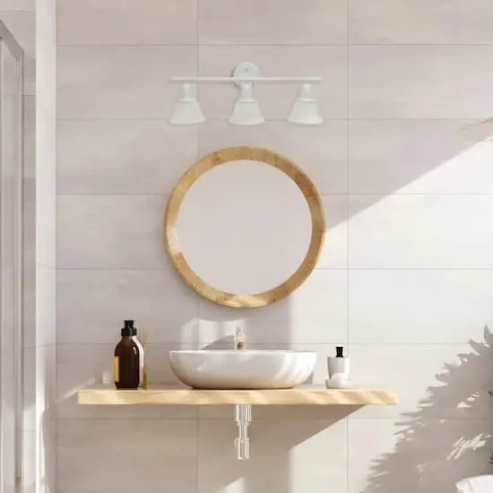 Lalia Home Essentix 3 Light Alabaster Shade Vanity White {3}