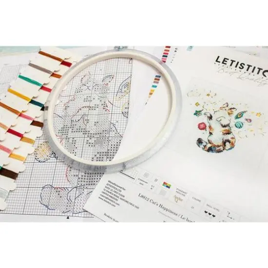 LetiStitch Cat's Happiness Counted Cross Stitch Kit {10}