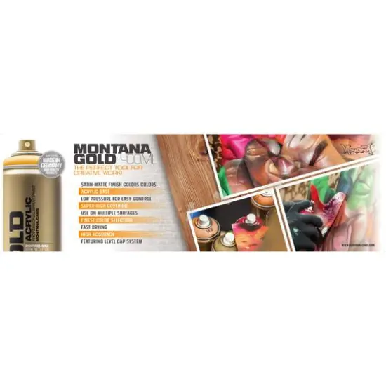 Montana&trade; Gold Acrylic Professional Spray Paint G2020 Creme Orange {5}