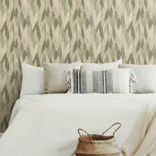Roommates Fern & Feathers Peel & Stick Wallpaper Tan/Brown {4}