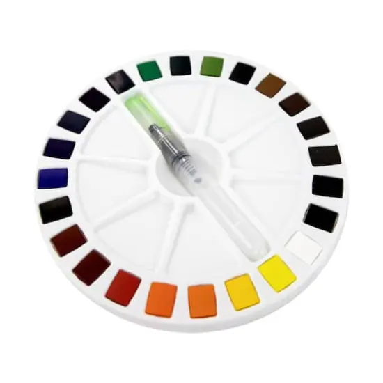 Watercolor Half-Pan Set with Water Brush by Artist's Loft&trade; {6}