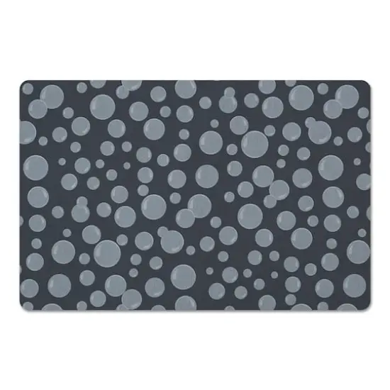 Bubbles All Over Navy Floor Mat {1}
