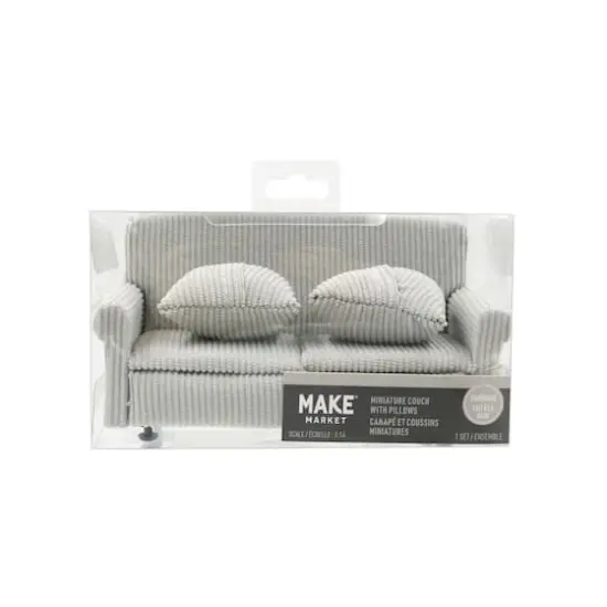 Miniature Gray Textured Couch by Make Market® {1}