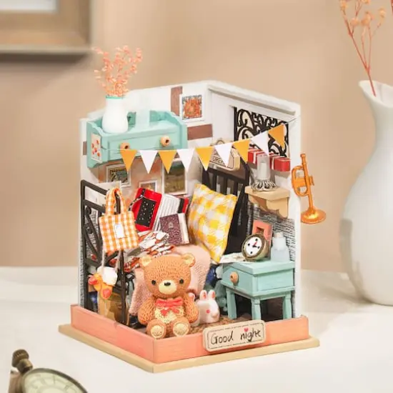 Rolife&reg; Sweet Dream Bedroom DIY Miniature Kit {4}