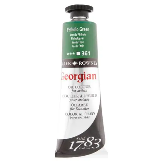 Daler-Rowney&reg; Georgian Oil Colour, 38mL 361 Phthalo Green {1}