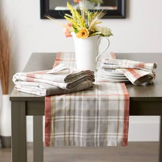 DII&reg; 120" Plaid Thanksgiving Cozy Picnic Tablecloth {7}