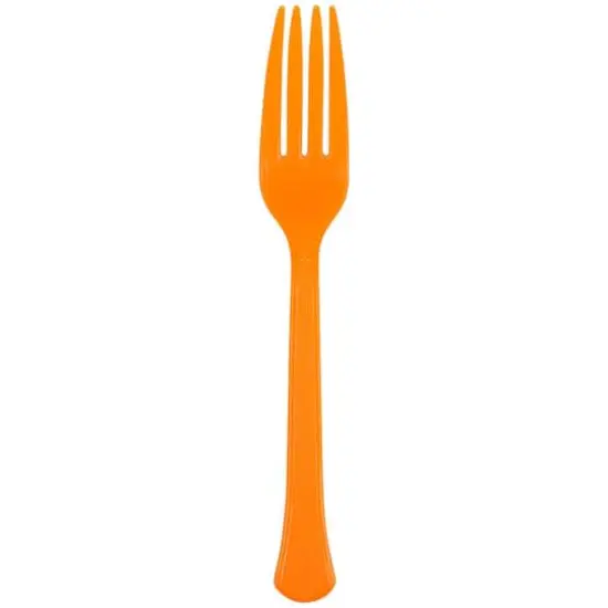 JAM Paper Premium Utensils Plastic Forks Party Pack, 48ct. Orange {3}