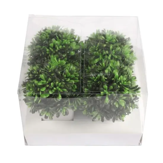 3.75" Premade Green Boxwood Topiaries in Plastic Pots, 4ct. by Ashland&reg; {1}