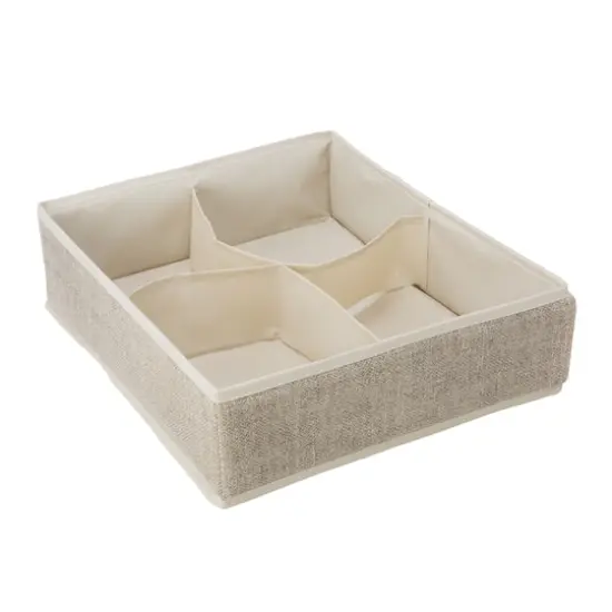Simplify Cream 4-Compartment Drawer Organizer {1}