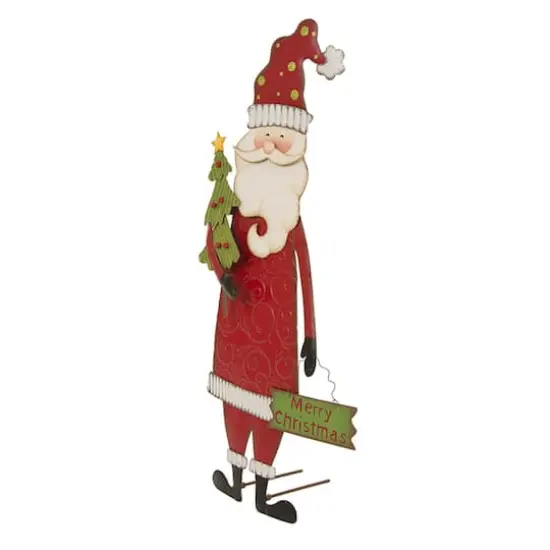 Glitzhome&reg; 36" Santa Metal Yard Stake {9}