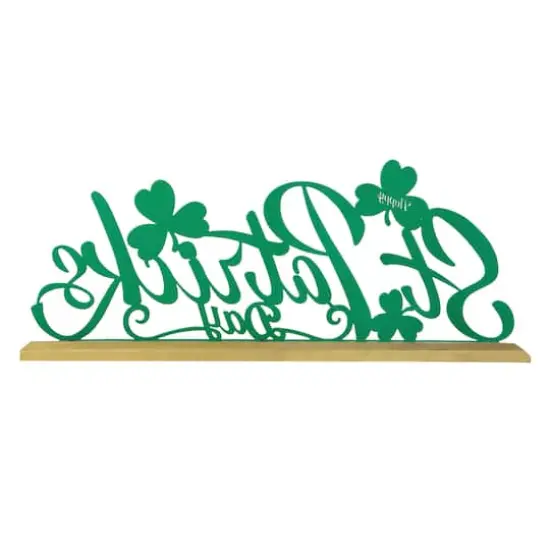 Glitzhome&reg; 16" St. Patrick's Metal Table D&eacute;cor {7}