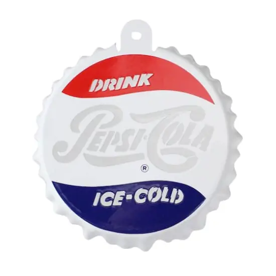 3.25" Pepsi-Cola Logo Bottle Cap Ornament {1}