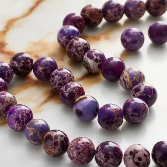 Purple Crackled Jasper Round Beads, 8mm by Bead Landing&trade; {3}