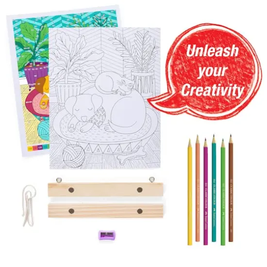 Faber-Castell&reg; Color-by-Number Pet Parents Wall Art {3}