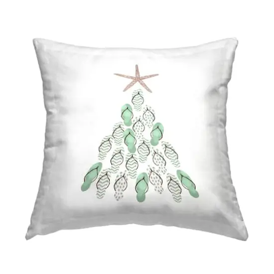 Stupell Industries Sandal Christmas Tree Throw Pillow {1}