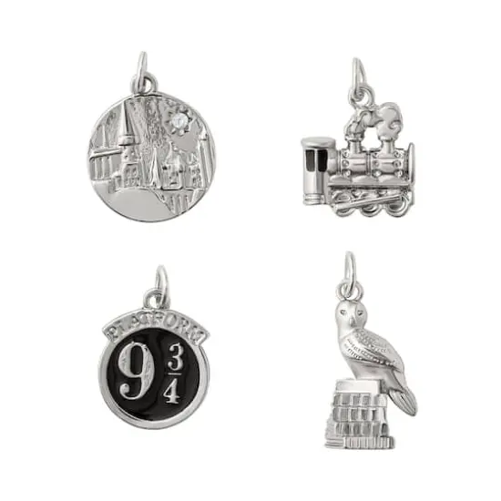 Harry Potter Silver Hogwarts Charm Set {1}