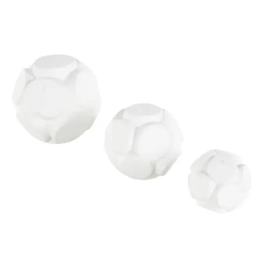 White Resin Textured Orbs Set {4}