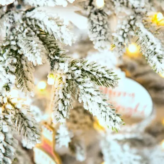 9ft. Pre-Lit Deluxe Pine Artificial Christmas Tree, Warm White LED Lights {6}