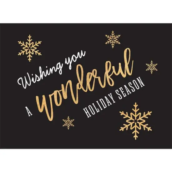 JAM Paper Black & Gold Peace & Joy Christmas Cards Set {3}