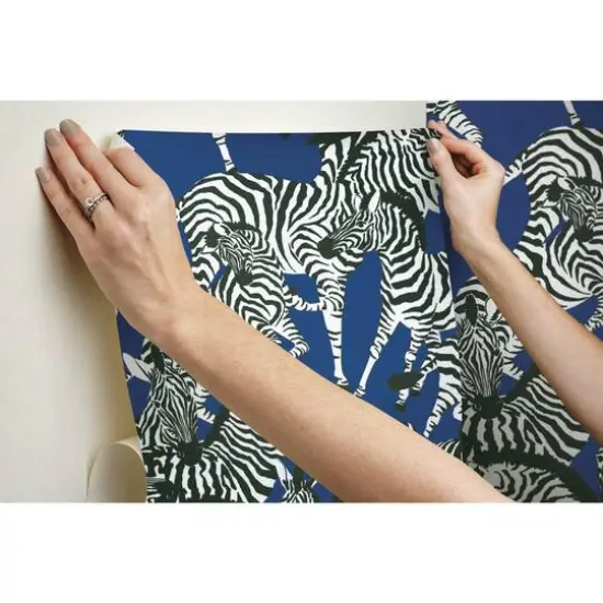 RoomMates Herd Together Peel & Stick Wallpaper Blue {10}