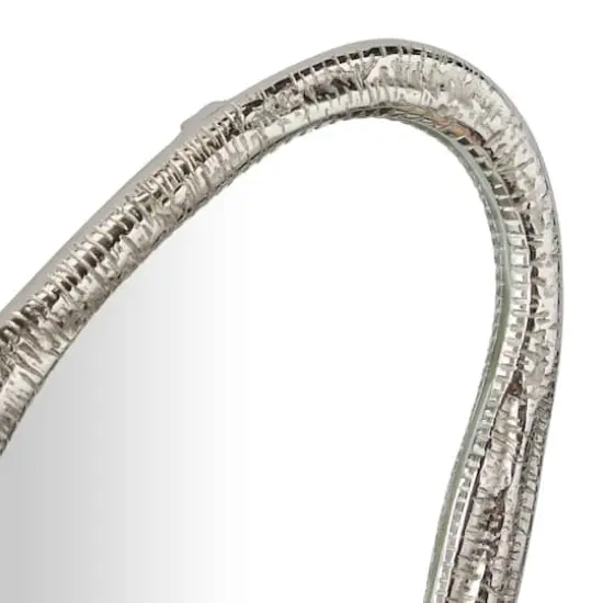 Silver Aluminum Abstract Wall Mirror Set of 3 23", 20", 15" {4}