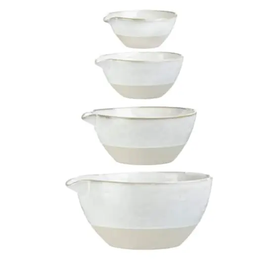 Hello Honey&reg; Assorted Stoneware White Batter Bowls Set {3}