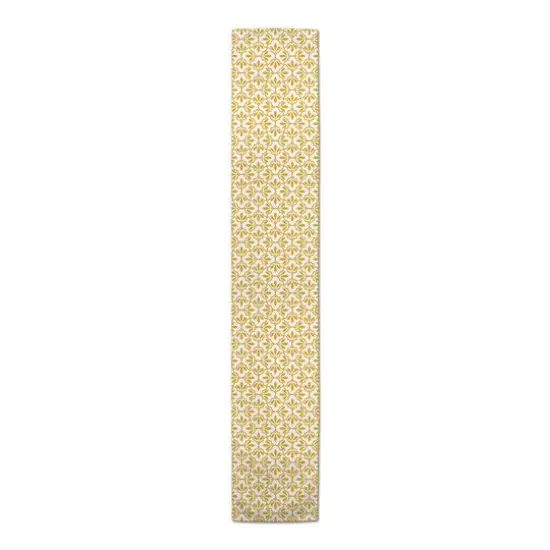 Quatrefoils Indoor/Outdoor Table Runner Yellow {1}