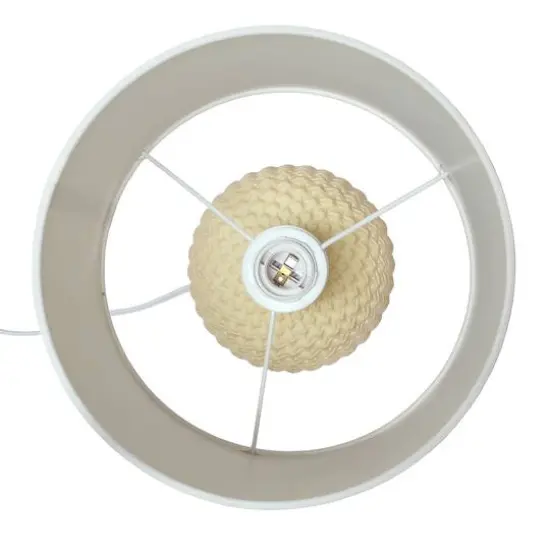 Simple Designs 20" Ceramic Purled Texture Table Lamp Yellow {11}