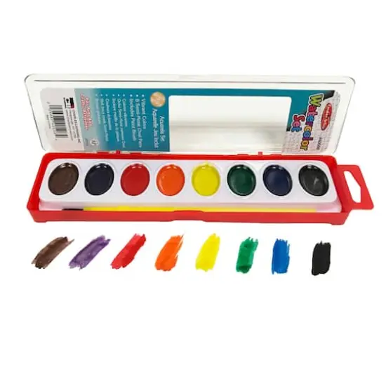 Charles Leonard Semi-Moist Watercolor Paint Set, 12 Pack of 8 {4}