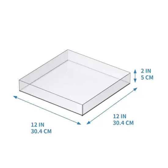 12" x 12" Clear Stackable Storage Tray by Simply Tidy&trade; {5}
