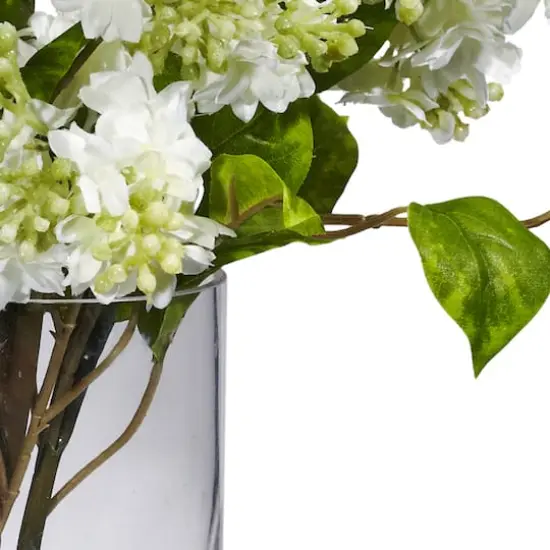 15" Lilac Arrangement in Glass Vase {5}