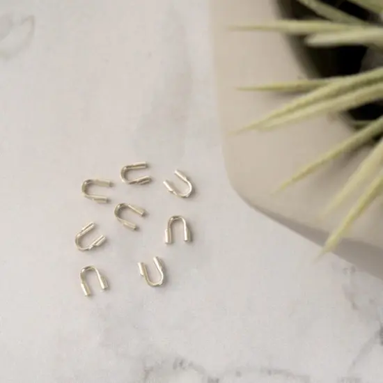 0.031'' Sterling Silver Wire Guards, 8ct. by Bead Landing&trade; {4}