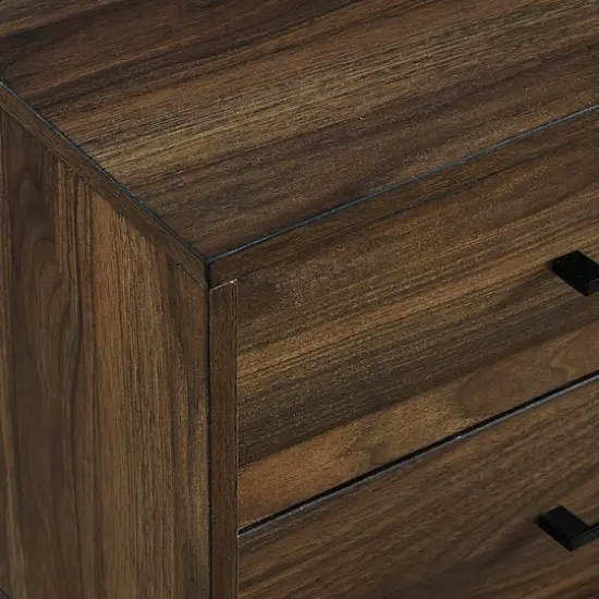 Walker Edison Dark Walnut Modern Nightstand {7}