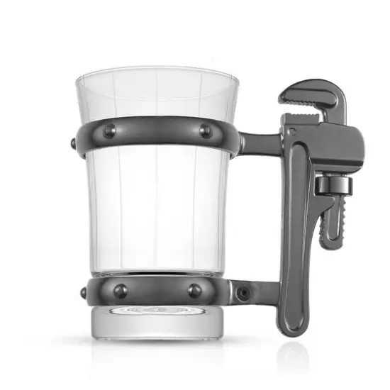 JoyJolt&reg; Tools Collection 17oz. Pipe Wrench Handle Single Beer Mug {4}