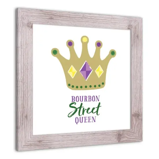 Bourbon Street Queen Crown Western White Framed Print {3}