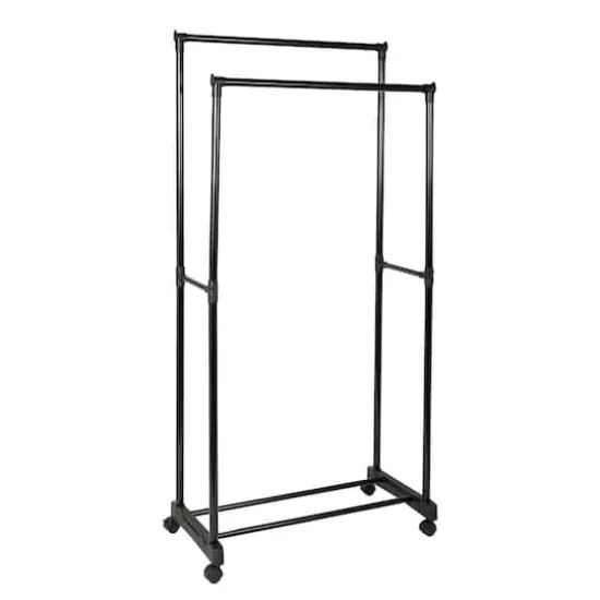 Honey Can Do 2-Tier Rolling Garment Rack {3}