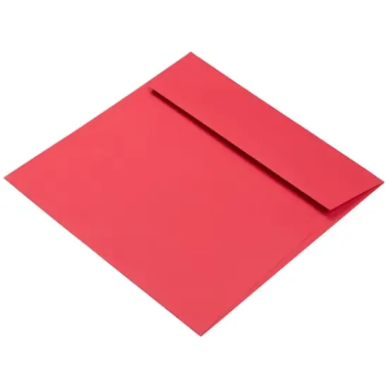 JAM Paper 6" Square Colored Invitation Envelopes, 25ct. Red Recycled {5}