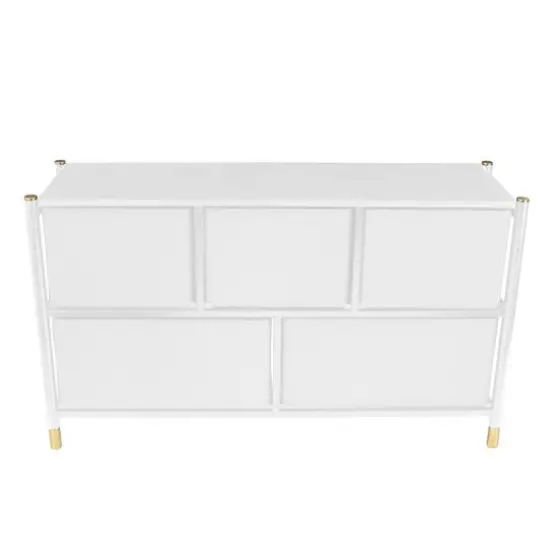Simplify 5 Drawer Luxury Dresser White {9}