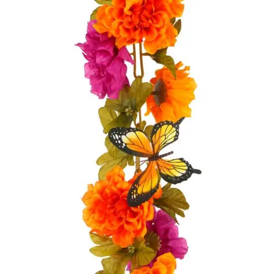 6ft. Marigold with Butterfly Chain Garland by Ashland&reg; Gold/Pink {3}