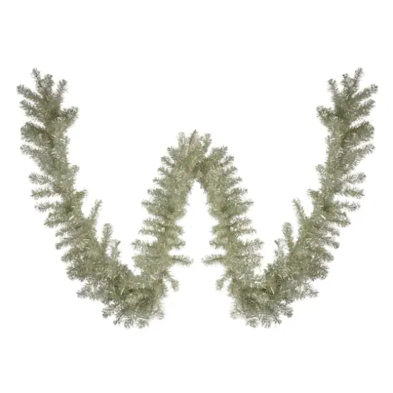 9ft. Champaign Gold & Silver Finish Christmas Tinsel Garland {3}