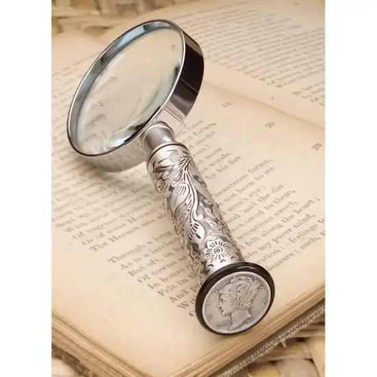 Silver Mercury Dime Magnifying Glass {1}