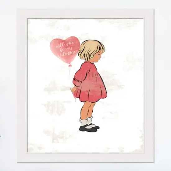 Be My Valentine 16" x 20" White Framed Print Under Plexiglass {1}