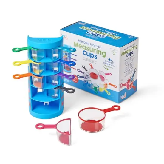 Hand2mind&reg; Rainbow Fraction Measuring Cups Set {1}